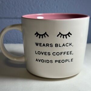 Pink and White Coffee Mug